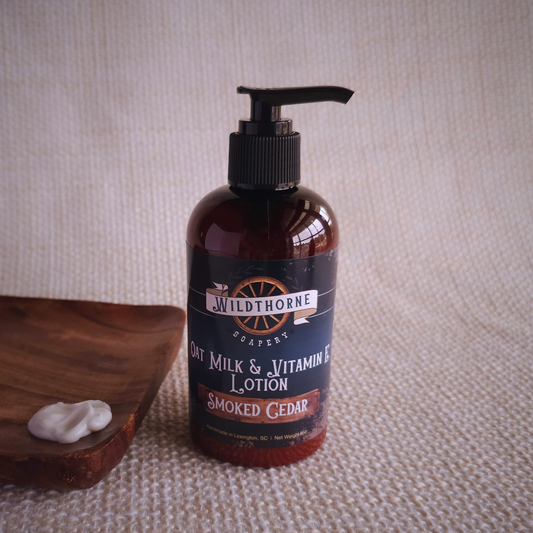 Oat Milk & Vitamin E Body Lotion - Smoked Cedar